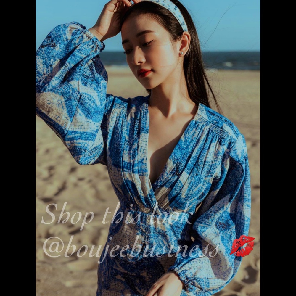 H&M Mosaic Patterned Linen Dress - Picture 11 of 14